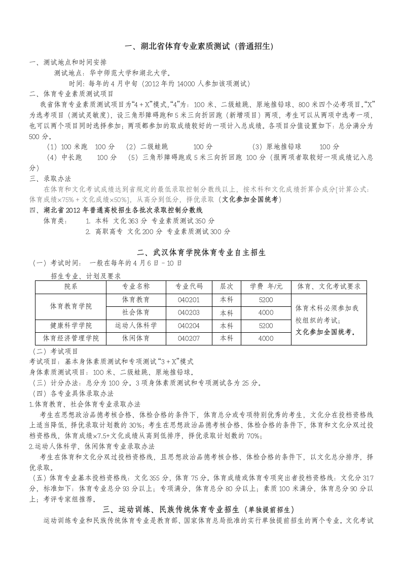 体育高考录取办法第1页