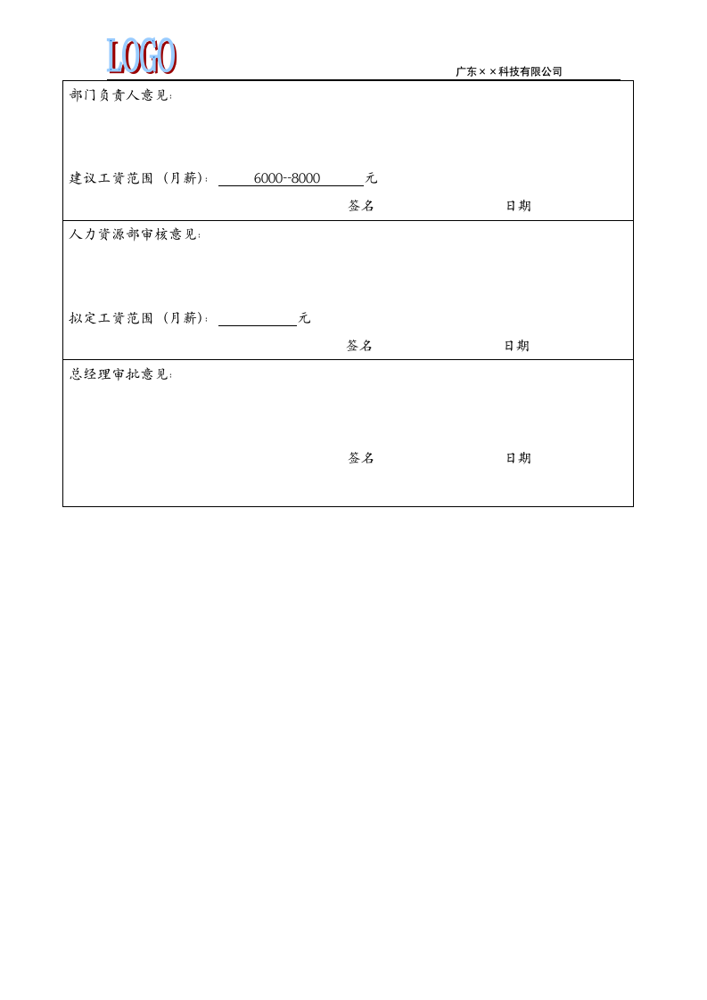 人员招聘需求申请表.doc第2页