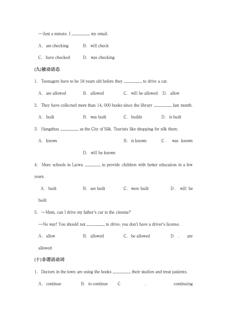 中考英语备考专题语法专训.doc第10页