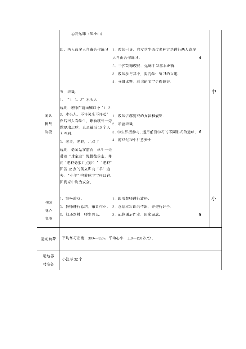 二年级体育篮球原地运球教学设计    全国通用.doc第5页