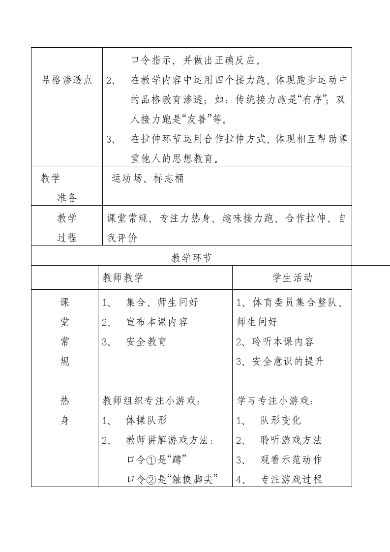 体育与健康 六年级全一册渗透德育教学设计.doc第2页