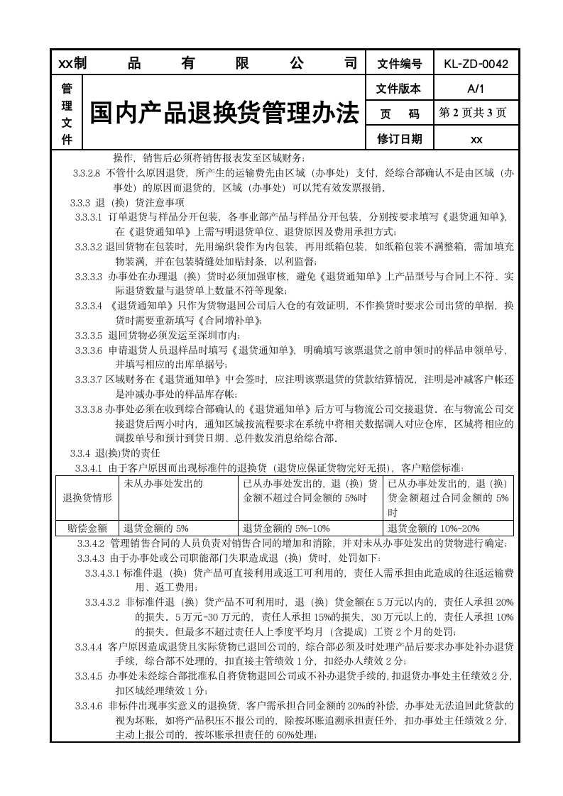 供应链管理-国内产品退换货管理办法.doc第2页