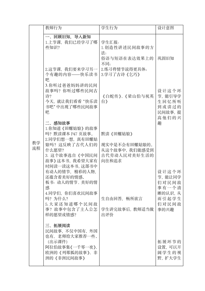 部编版语文五年级上册三单元教案快乐读书吧（表格式）.doc第3页