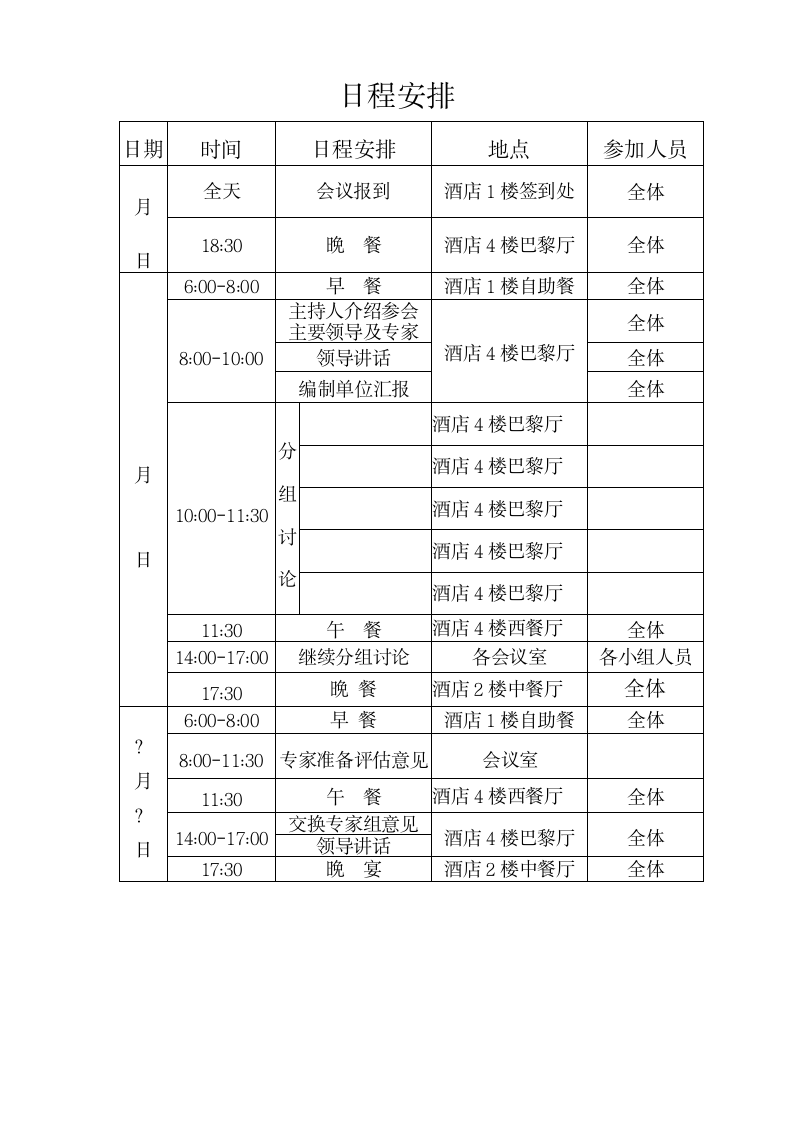 项目评审会会议日程安排.doc第3页