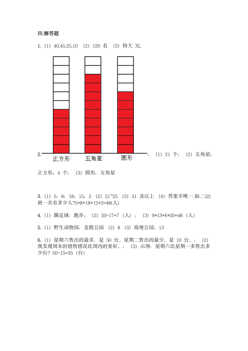 冀教版二年级上册数学第六单元 象形统计图和统计表同步练习题（含答案）.doc第12页