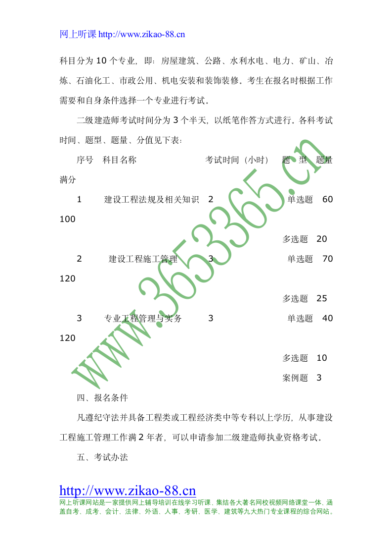 2011年二级建造师考试大纲第4页