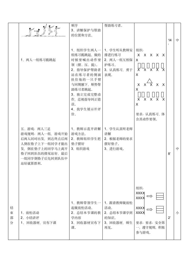 四年级体育教案-跪跳起 全国通用.doc第3页