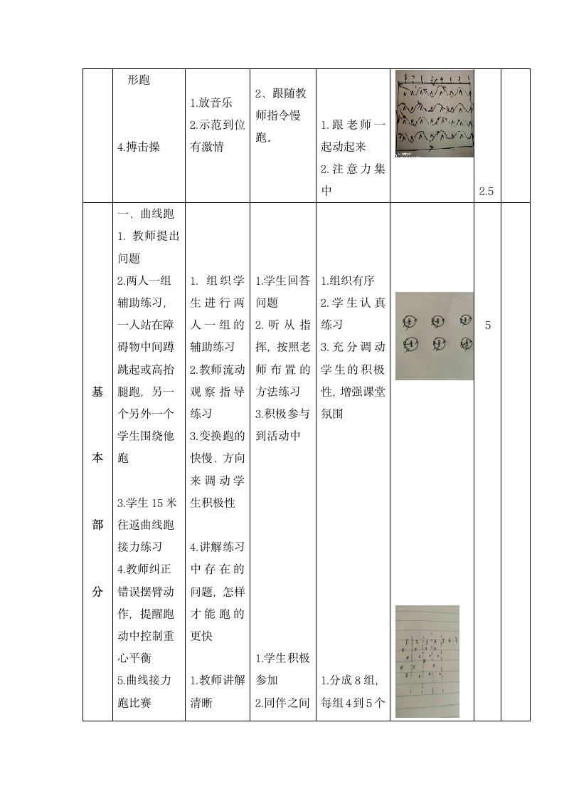 六年级体育教案-曲线跑 浙教课标版.doc第2页