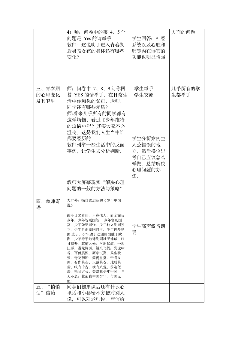 全国通用 六年级下册体育 迈入青春期  教案.doc第3页