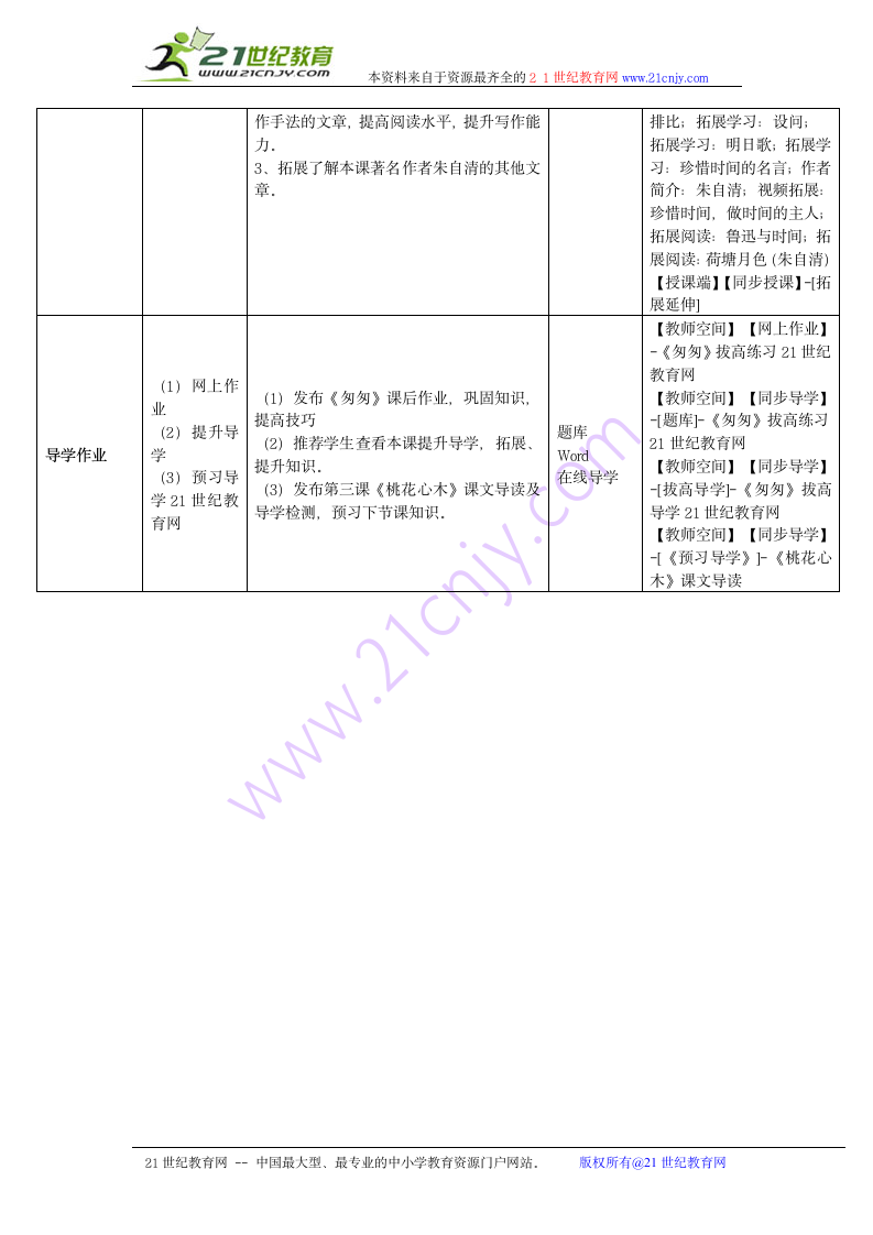 六年级语文教案-2.匆匆人教版.doc第2页