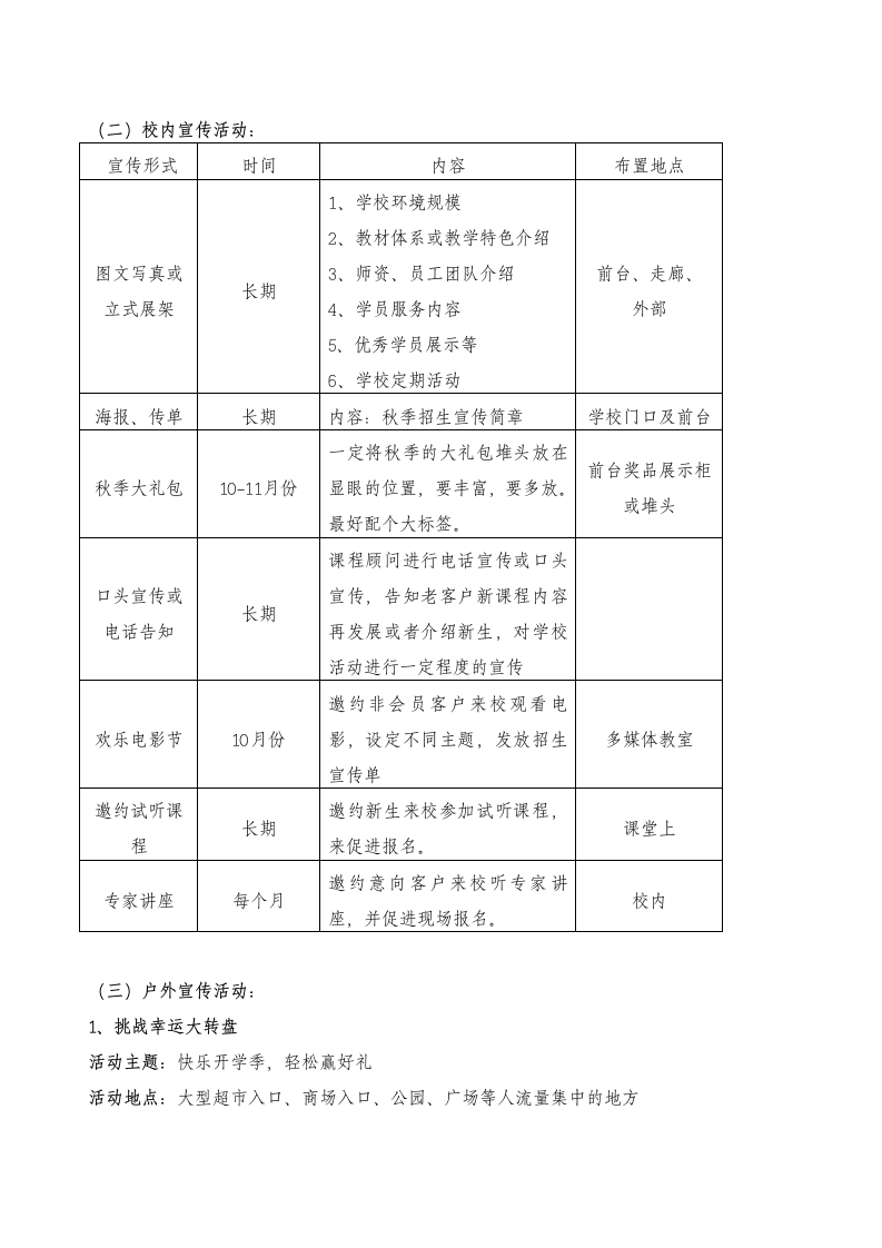 学校教育招生宣传策划书.docx第3页