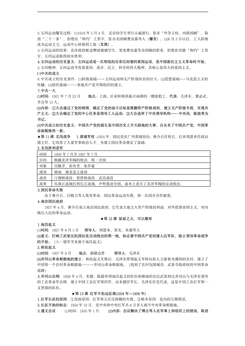 江苏省2016年中考历史一轮复习知识点梳理：中国近代史.doc第4页