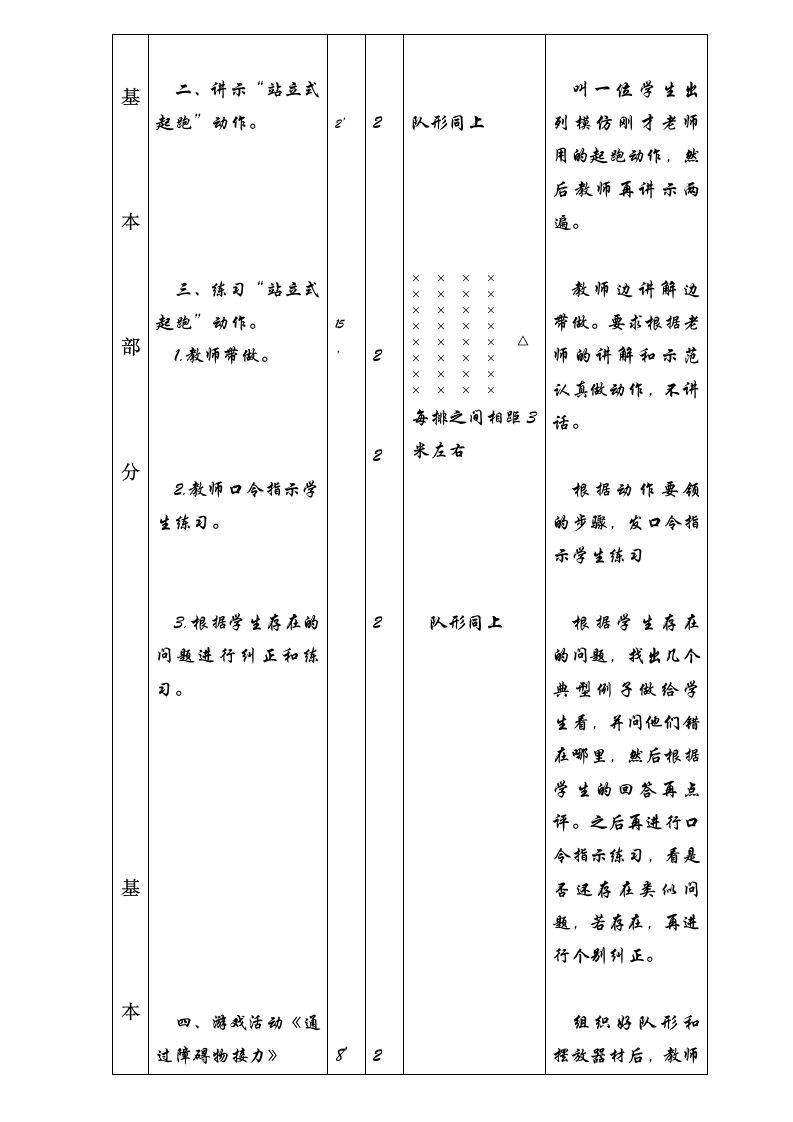 二年级体育 站立式起跑  教案 全国通用.doc第3页