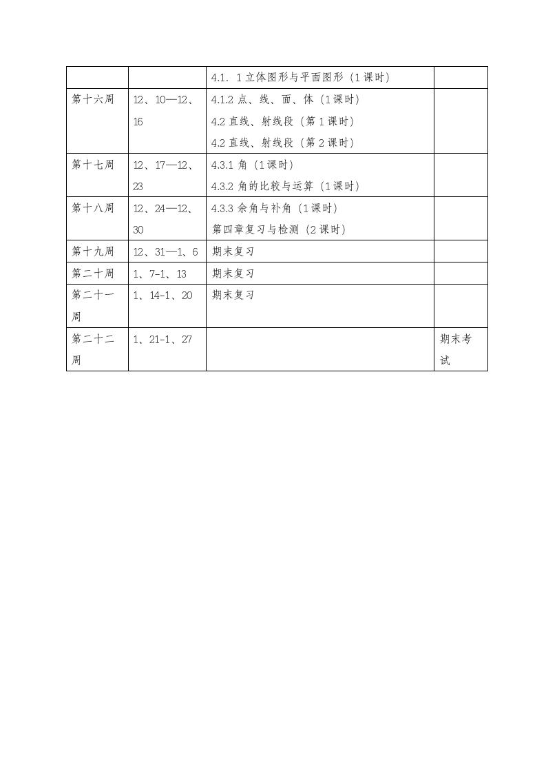 人教版数学七年级上册教学工作计划（含进度表）.docx第7页