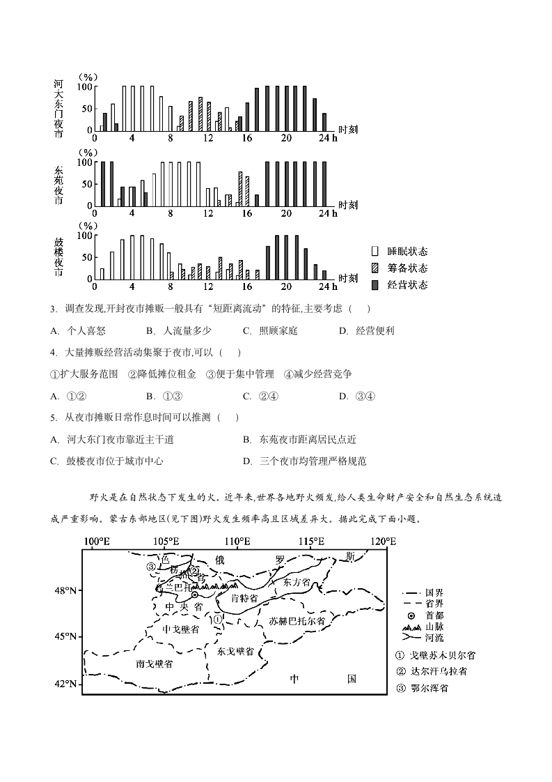 2021年湖南卷地理高考真题第2页