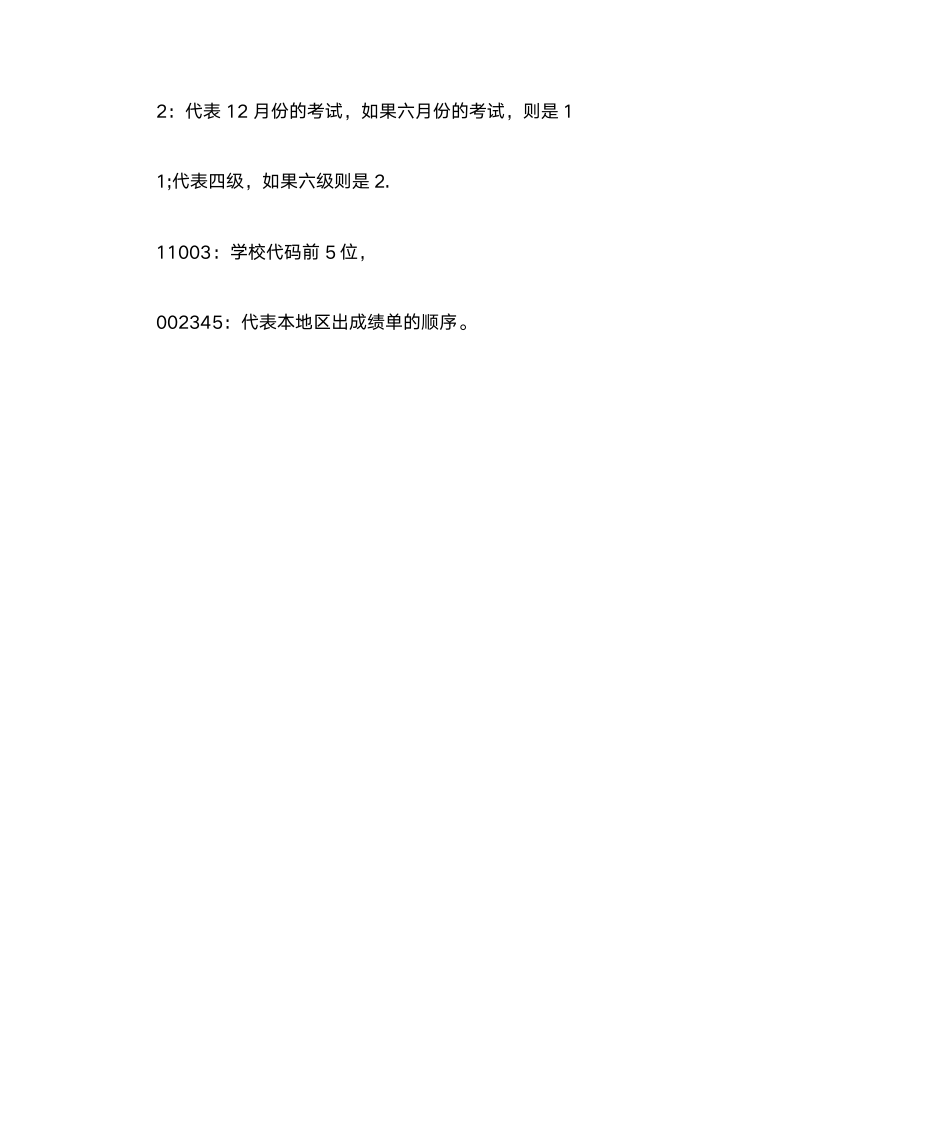 大学英语四六级准考证号规律第2页