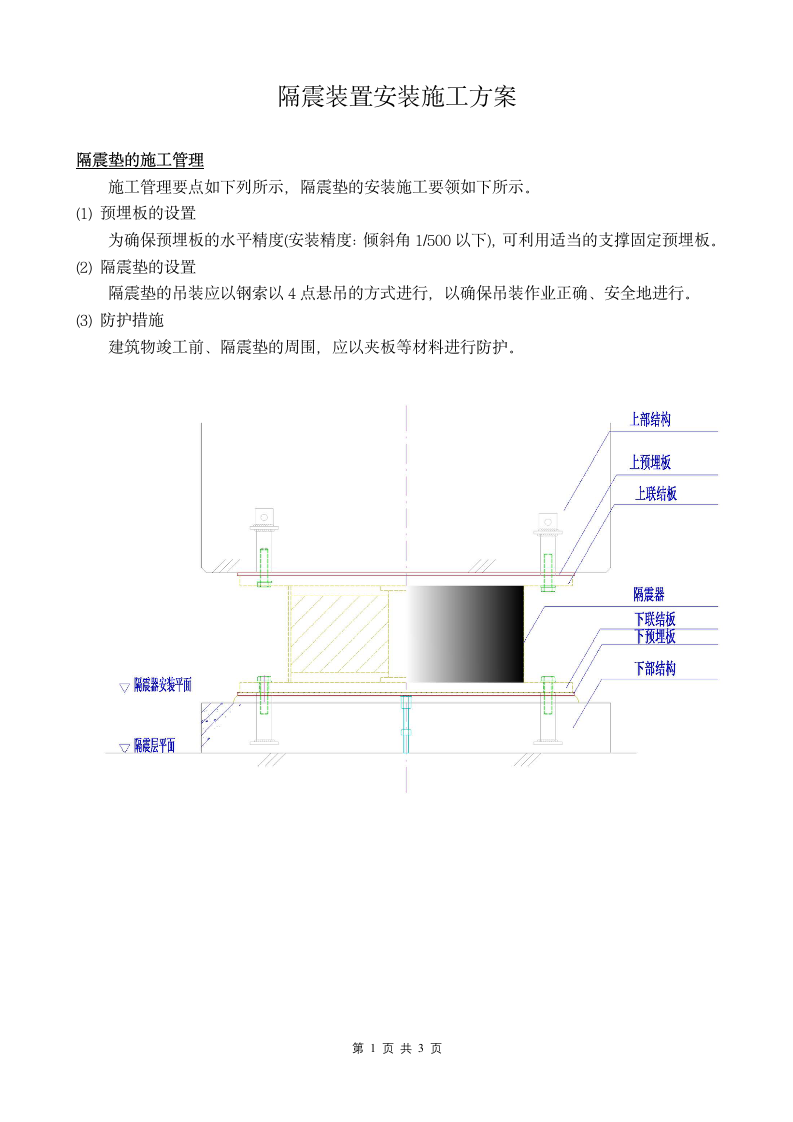 隔震装置安装施工方案.doc第1页