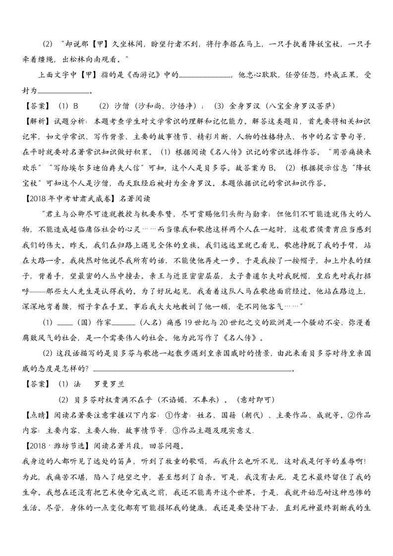 2020年中考语文名著阅读复习学案：课外名著阅读《名人传》.doc第4页