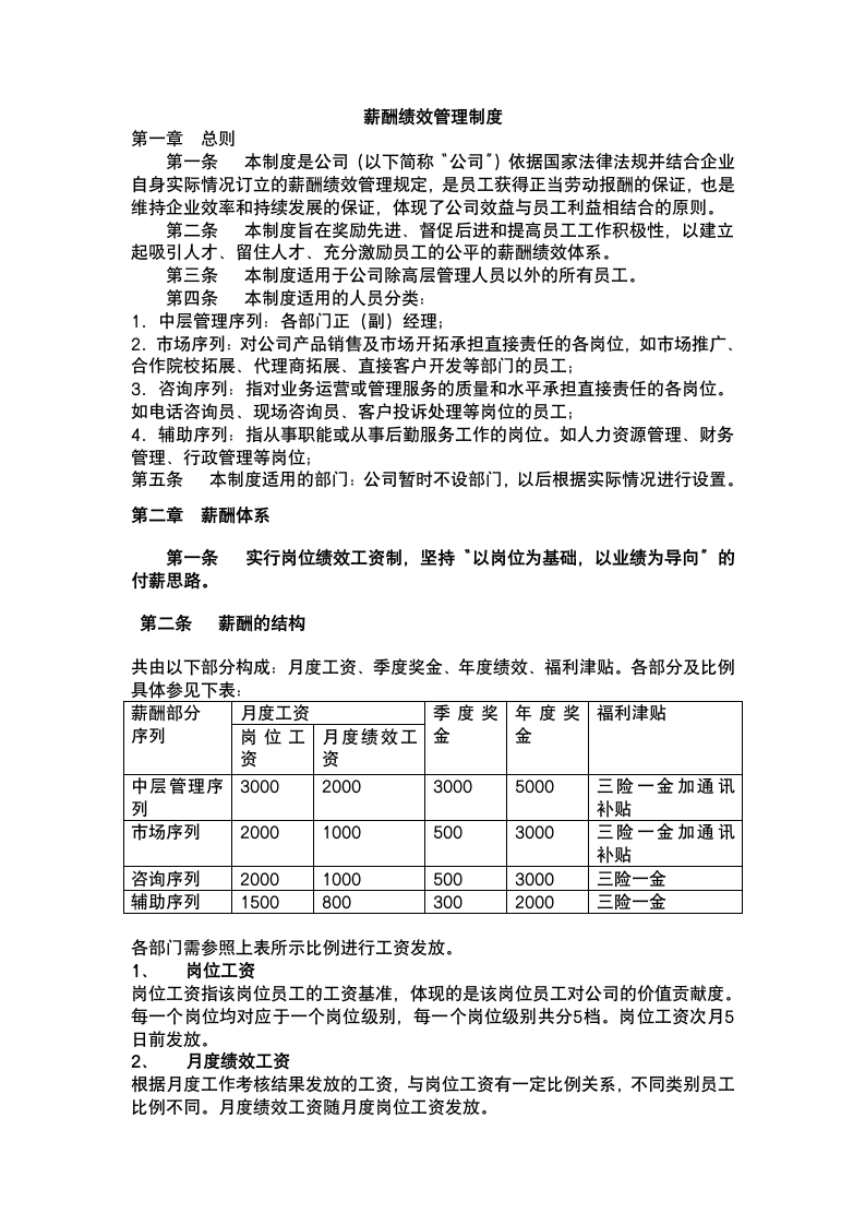 薪酬绩效考核管理制度.docx第2页