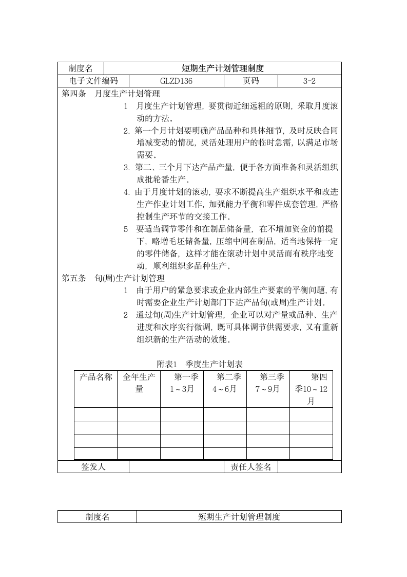 公司短期生产计划管理制度.docx第2页