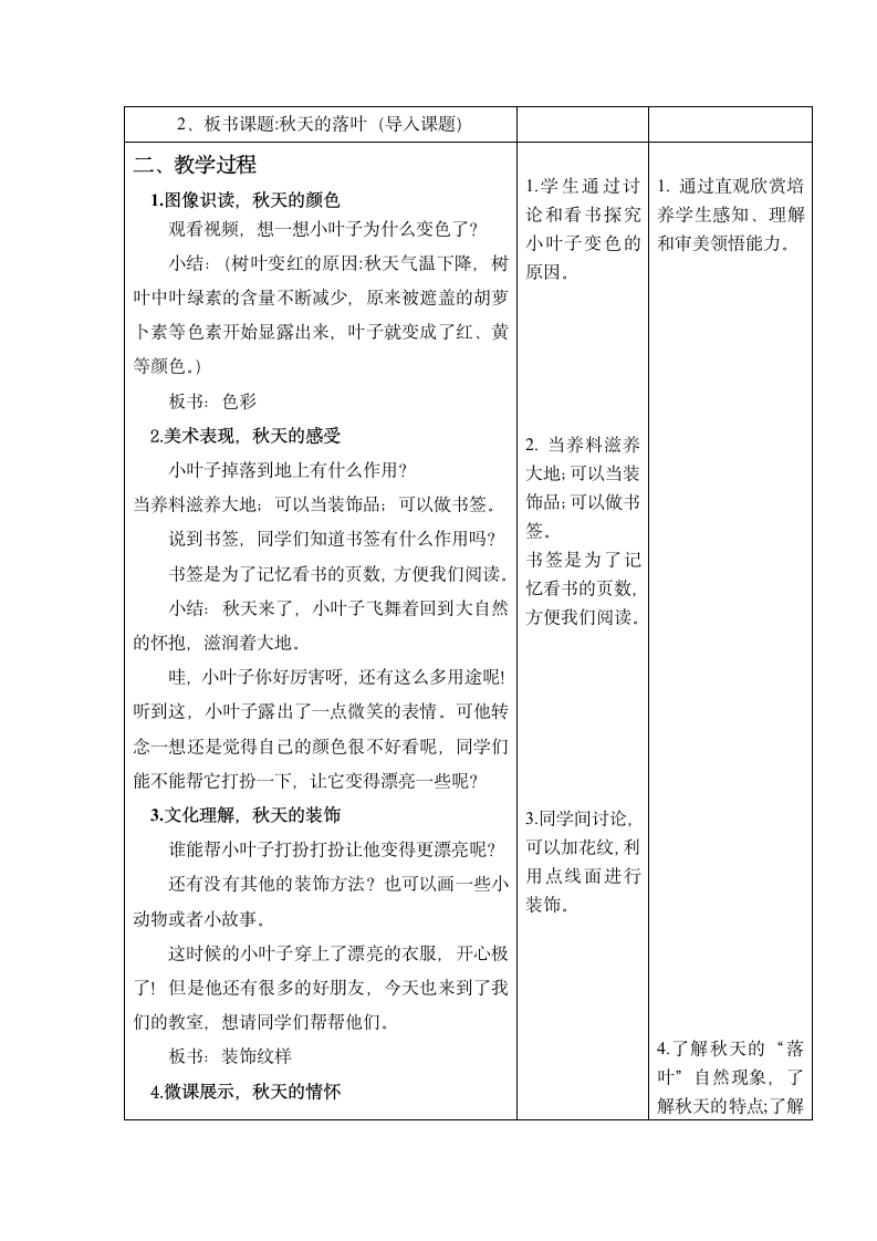 15. 秋天的落叶（教案）岭南版美术三年级下册1.doc第2页