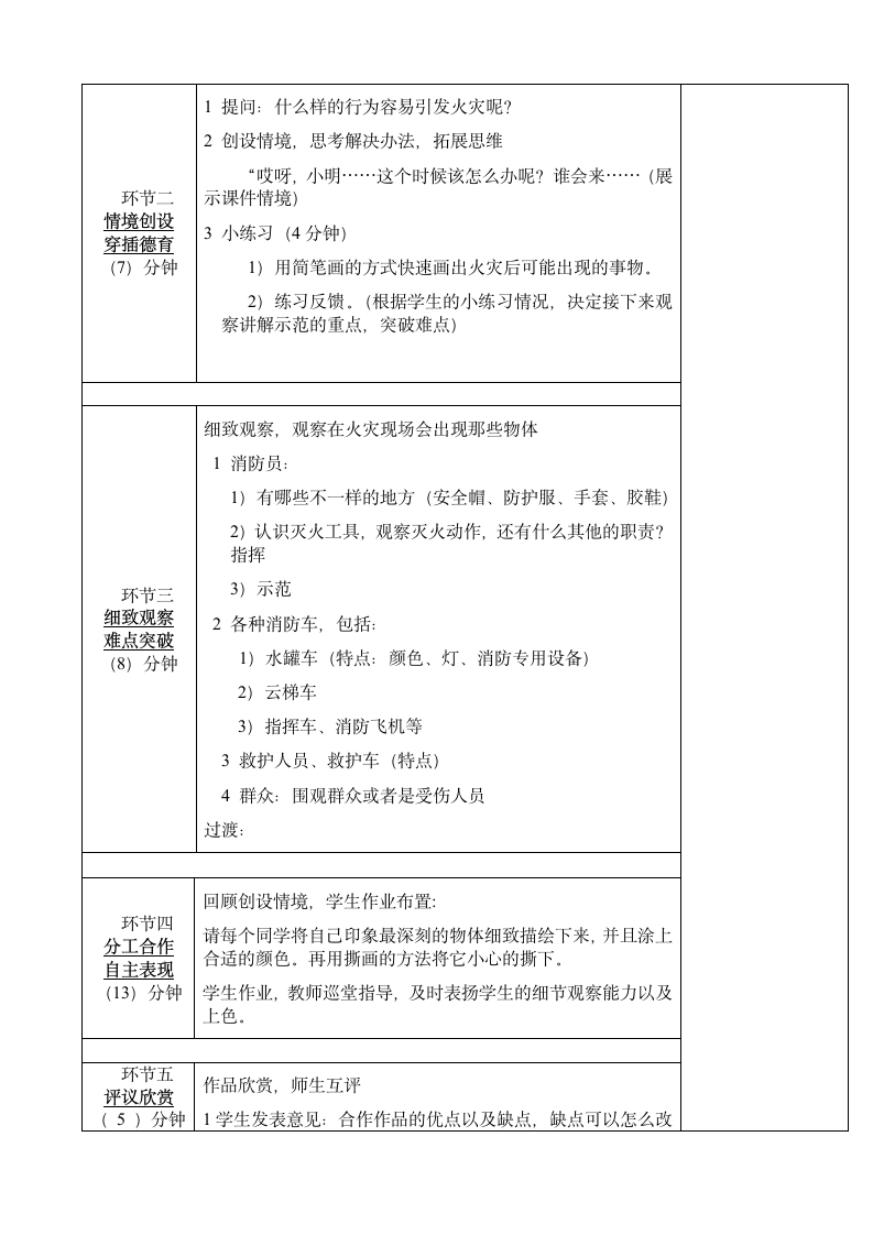 湘美版一年级美术下册 18. 灭火英雄 教案.doc第2页