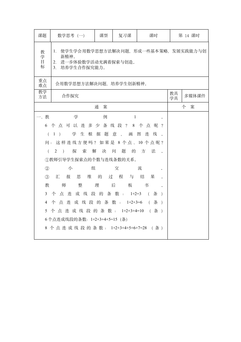 人教版数学六年级下册《数学思考》教案.doc第1页