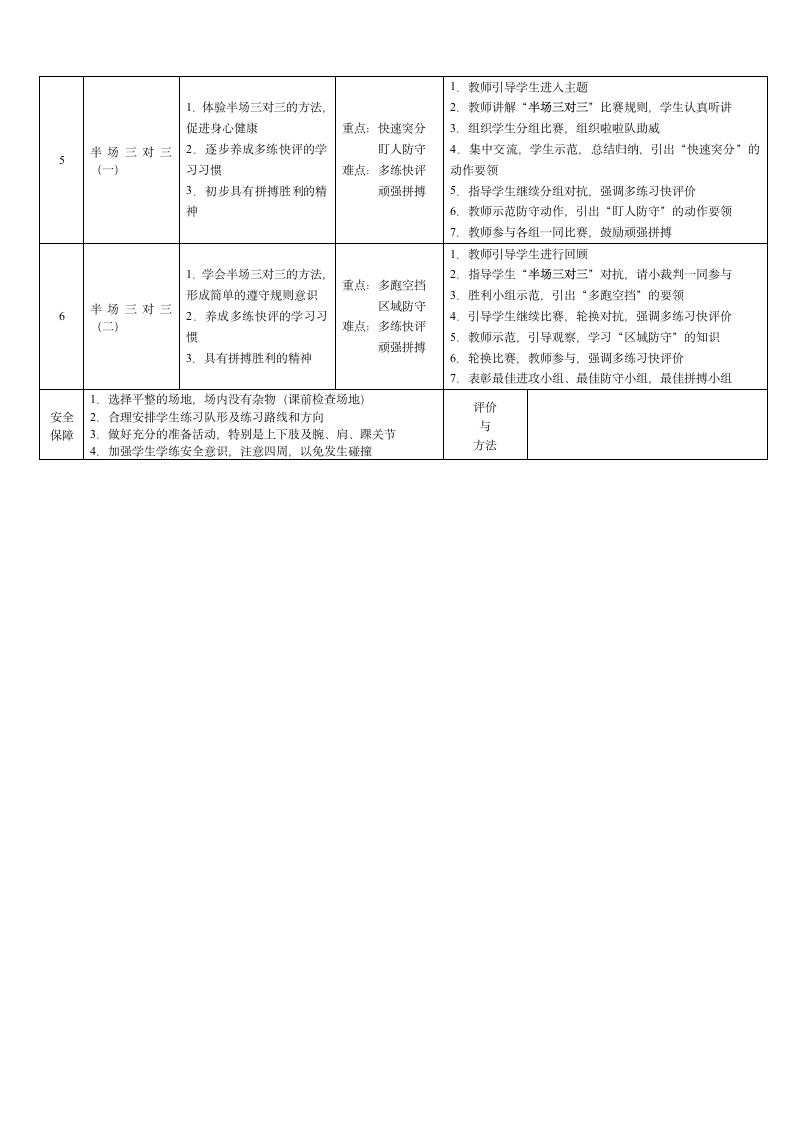 小学五年级体育各项目单元教学.doc第9页