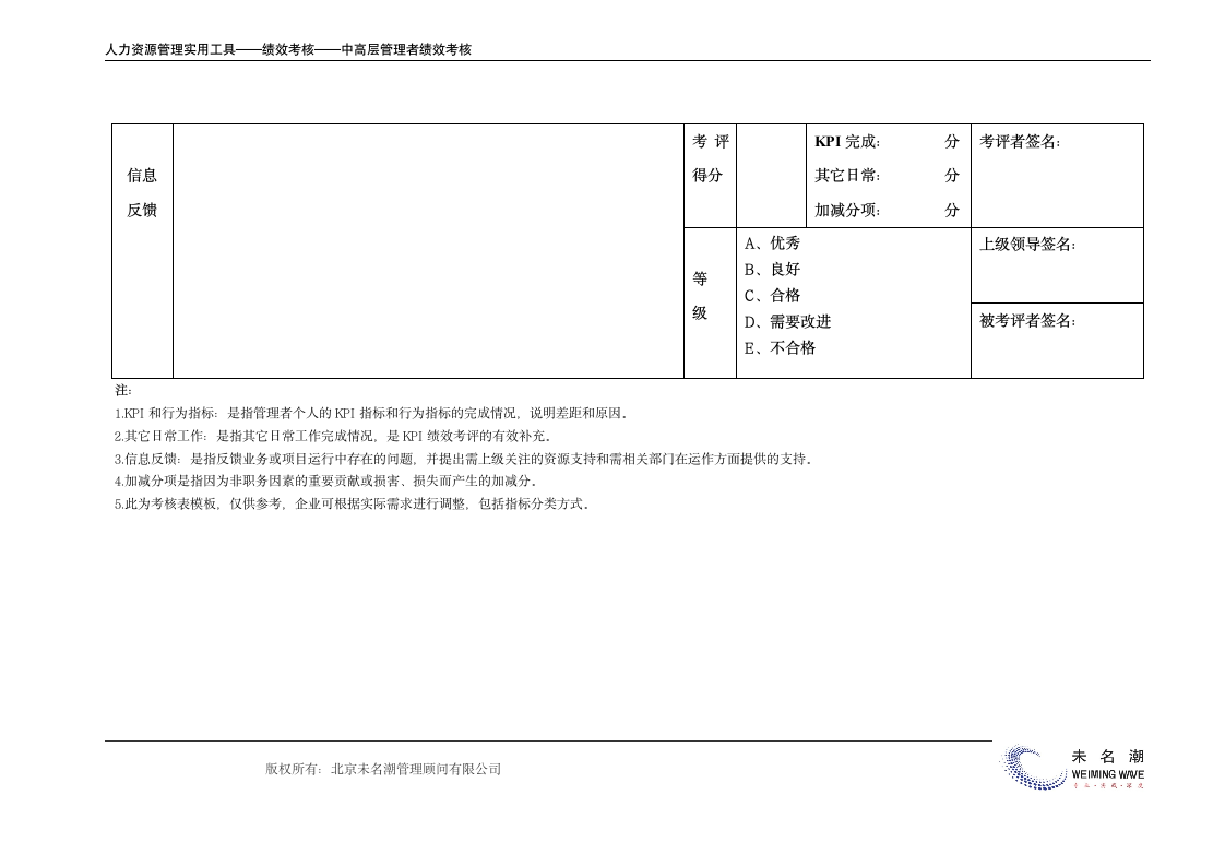 基于KPI管理层绩效考核表（经理、主管）.doc第4页