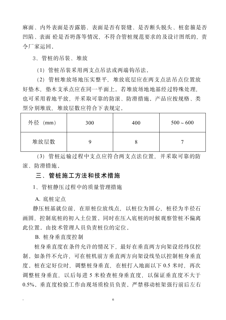 青州市东部世纪鸿基花苑锤击管桩桩基组织设计方案.doc第6页