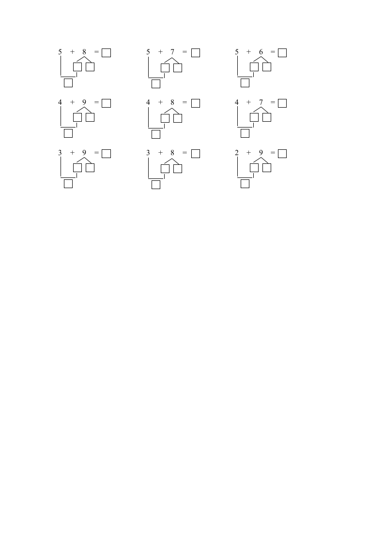 一年级数学(上册)凑十法练习题.doc第2页