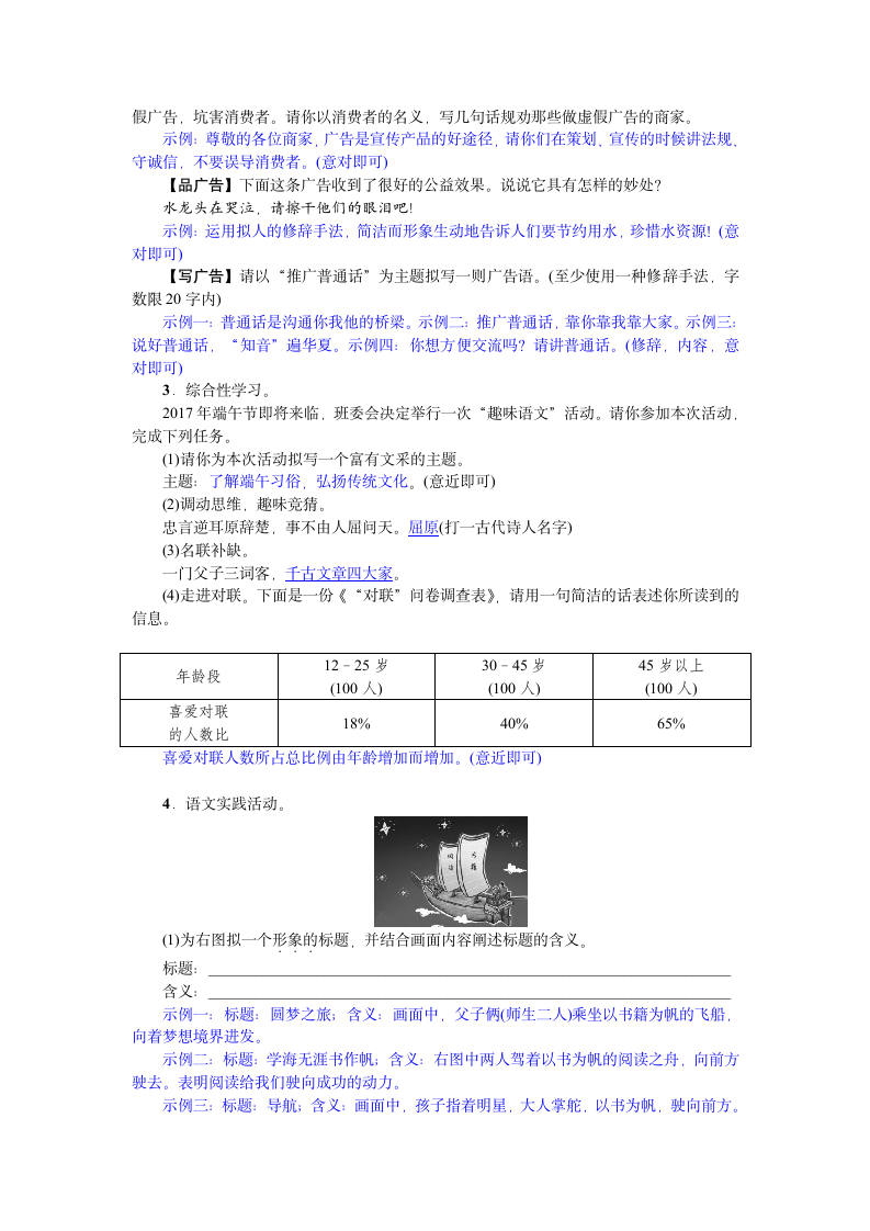 七年级下册(2016部编）语文写作专题第六单元 写作 语言简明学案.doc第3页