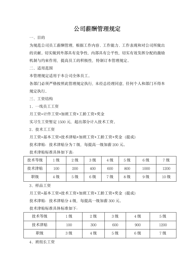 公司薪酬管理规定.docx第1页