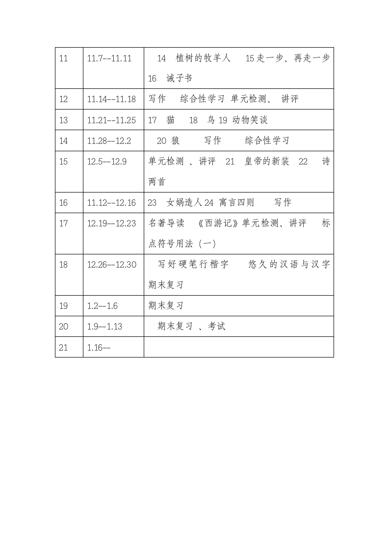 部编版七年级语文第一学期个人教学工作计划（含进度表）.docx第7页