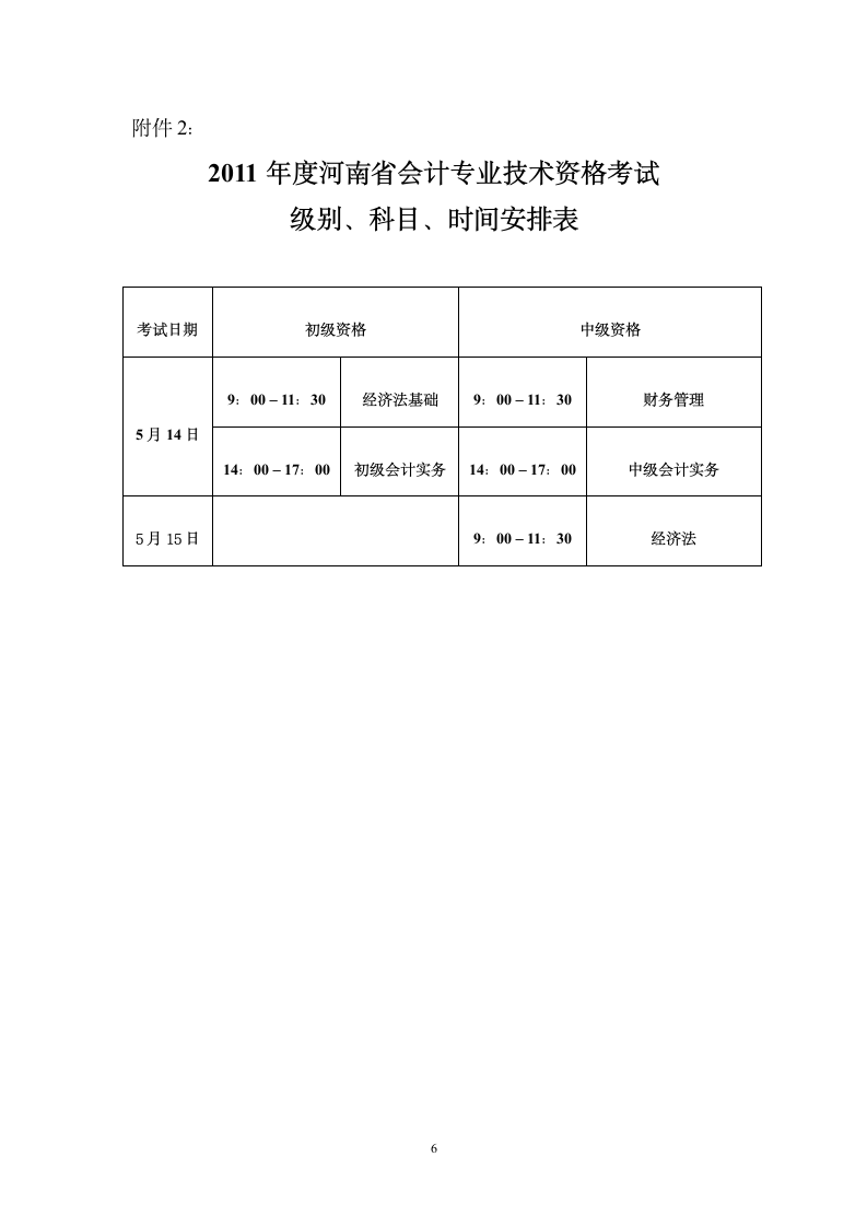 根据全国会计考办《关于印发2006年度全国会计专业技术资格考试考第6页