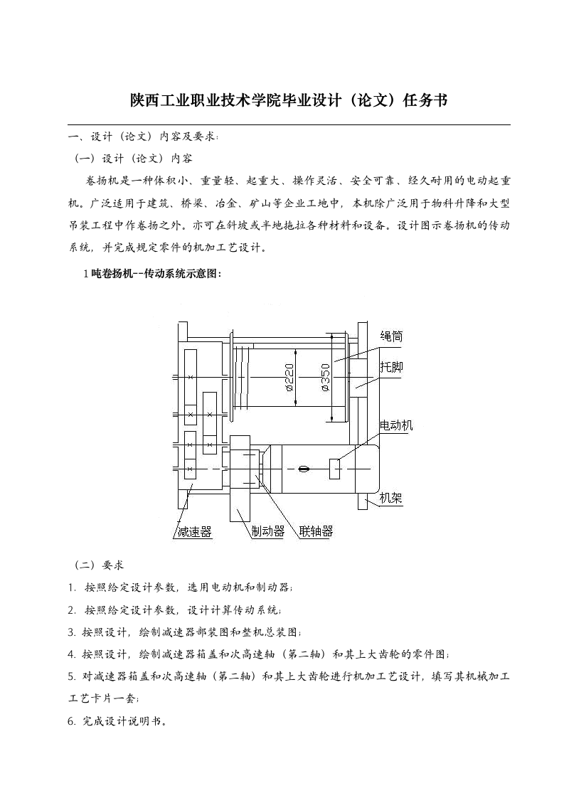 陕西工业职业技术学院毕业设计第1页