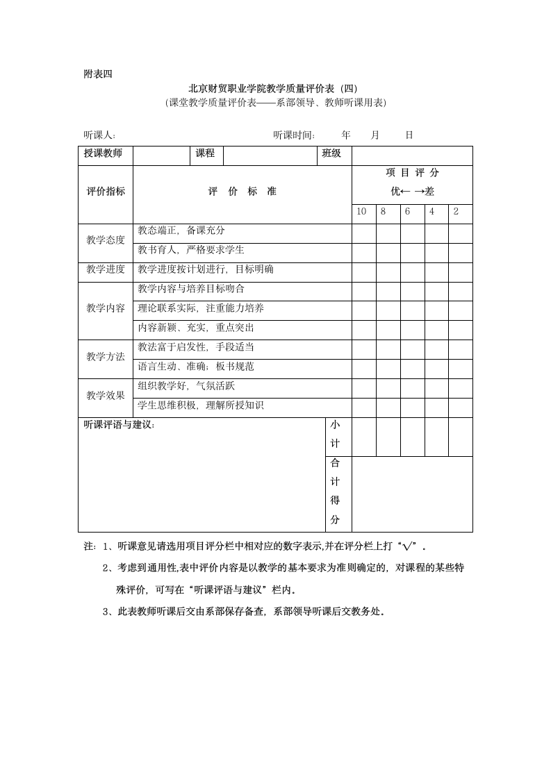 北京财贸职业学院教学质量监控与评价办法第8页