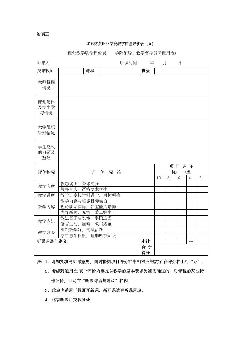 北京财贸职业学院教学质量监控与评价办法第9页