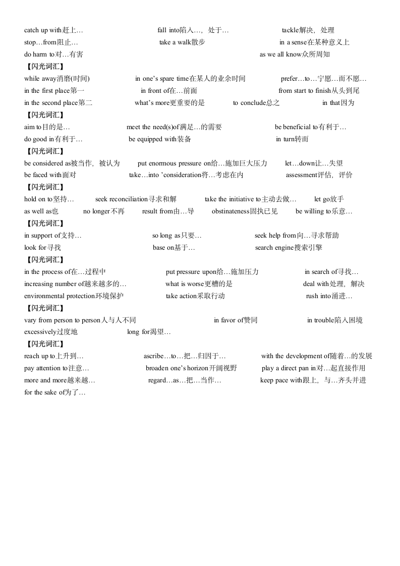 大学英语六级闪光词汇第2页