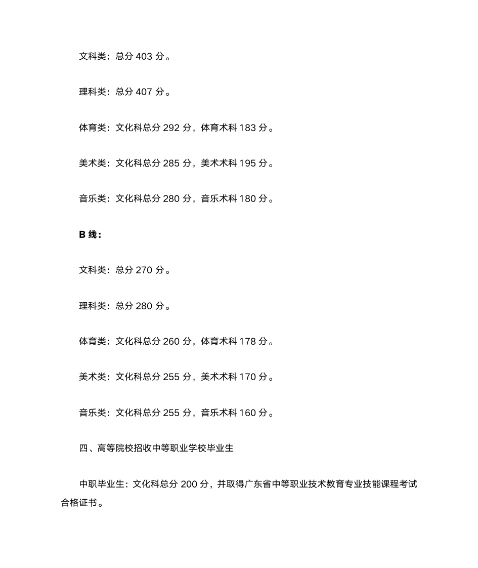 广东省2015高考分数线第3页