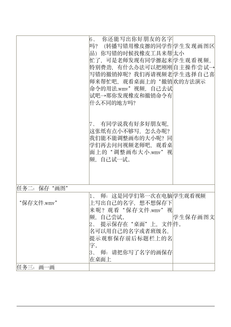 三年级上信息技术 初识画图 教案 苏教版.doc第4页