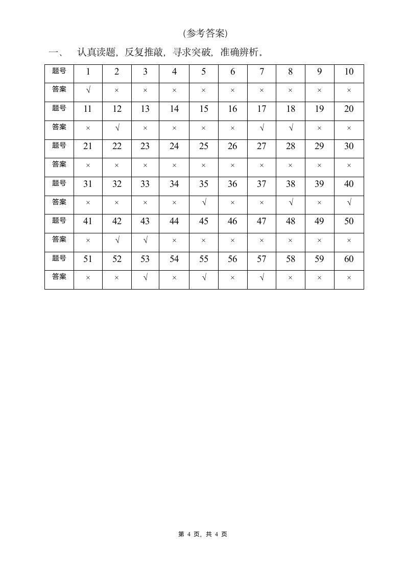 人教2022版数学六年级上册第六单元易错题专项练习-判断题（含答案）.doc第4页