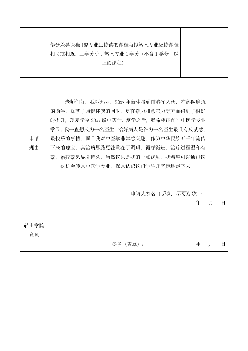 医科大学普通本科生转专业申请表.docx第2页