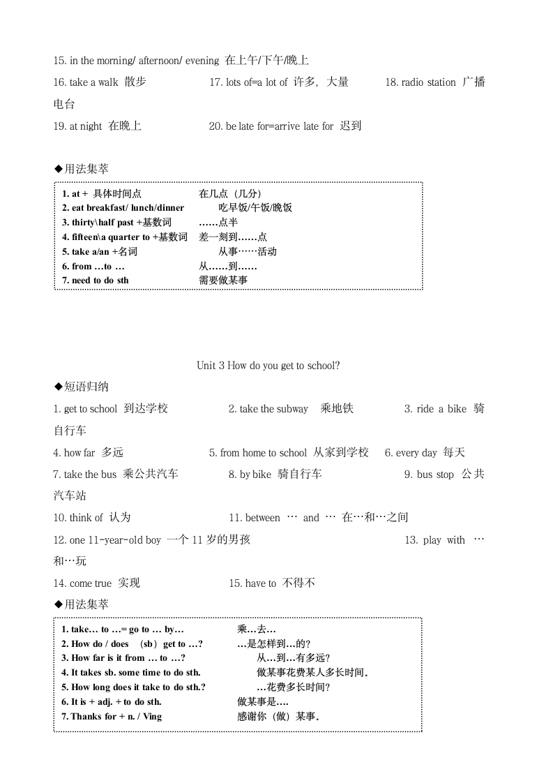 七年级下册英语各单元知识点归纳.docx第2页