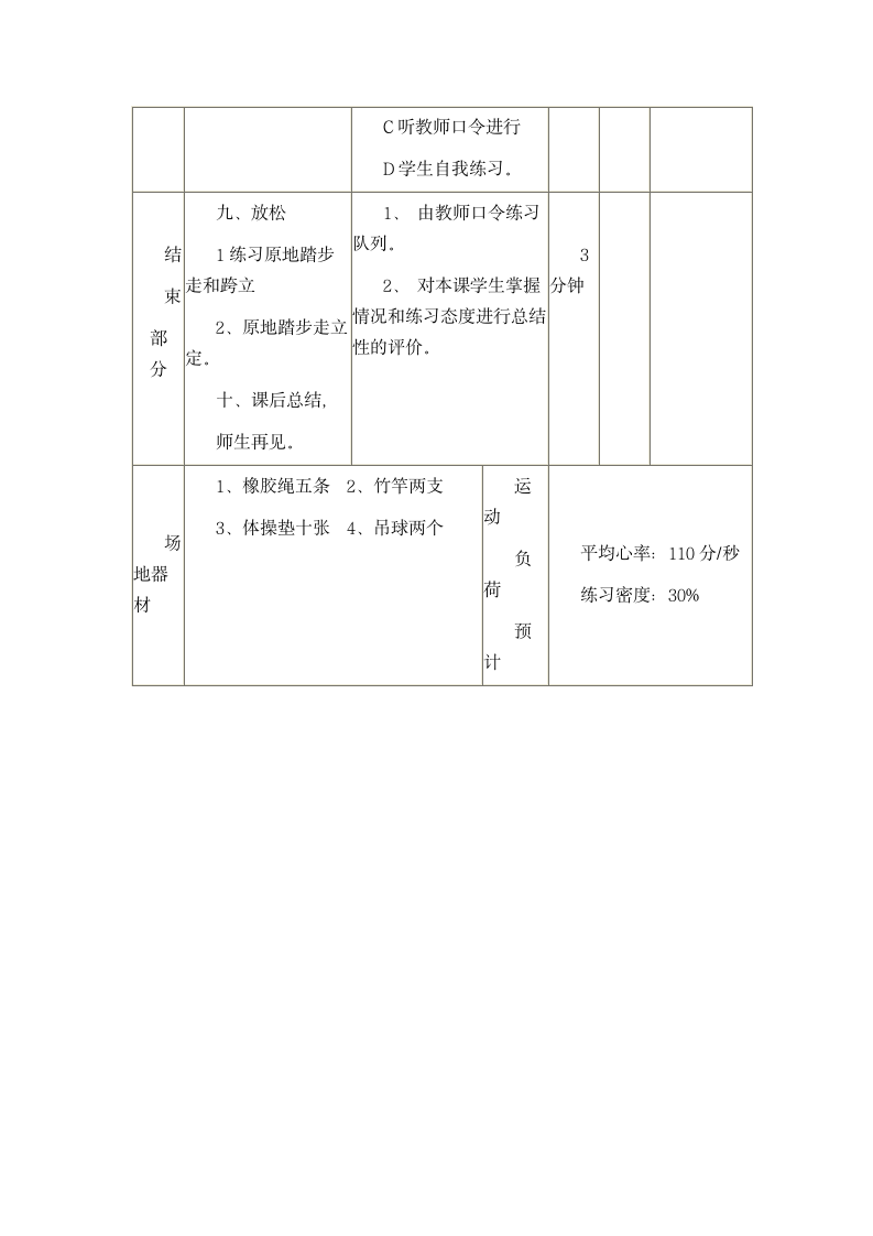 体育与健康 六年级上册  跨越式跳高  教案.doc第5页