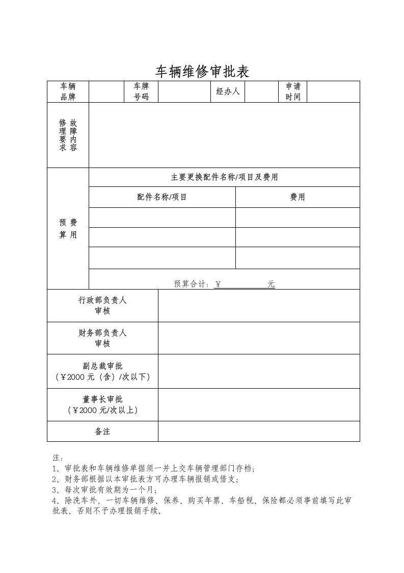 车辆维修审批表.docx第1页