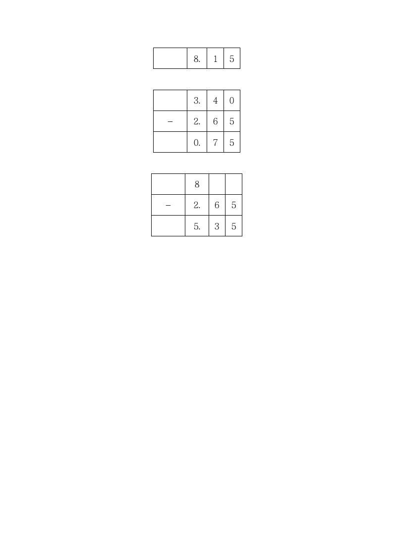 苏教版数学五年级上册4.1小数加减法 教案.doc第6页