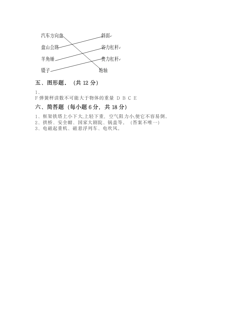 教科版六年级科学上册期中试卷（含答案）.doc第5页