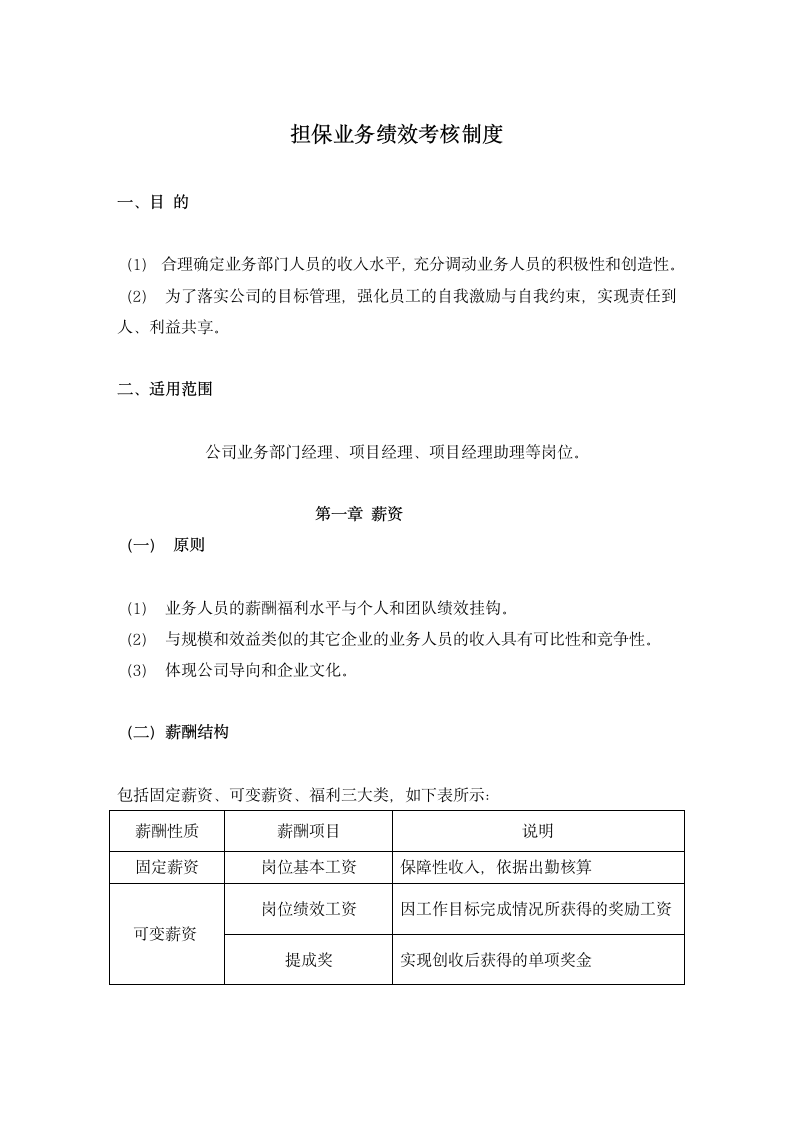 担保业务绩效考核制度.docx第1页