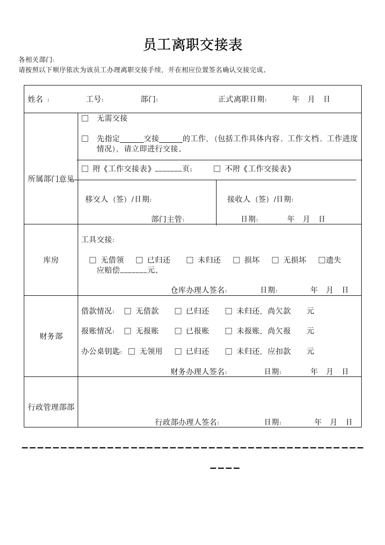 员工离职申请表.docx第2页